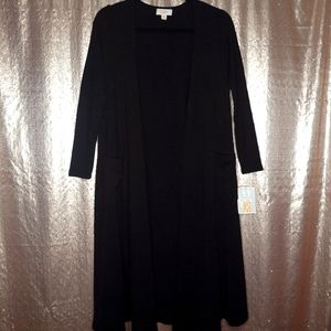 LuLaRoe BNWT XS Sarah duster cardigan - solid black 🖤